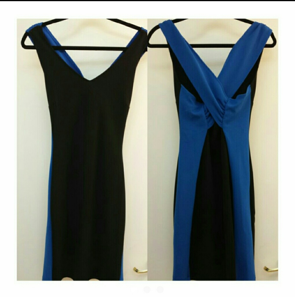 Adorable black and blue dress